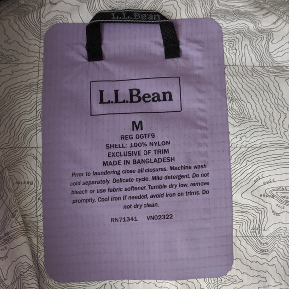 L.L.Bean Purple Light Rain Jacket Size M - Picture 8 of 8